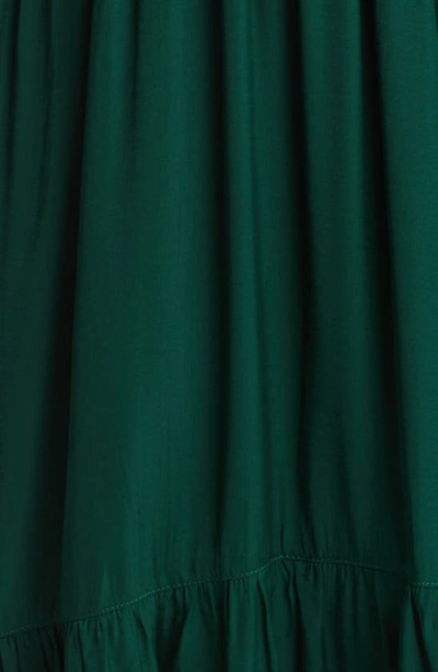 Angel Maternity Crossover Faux Wrap Maternity Maxi Dress In Green