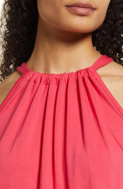 Loveappella Halter Neck Tank In Fuschia