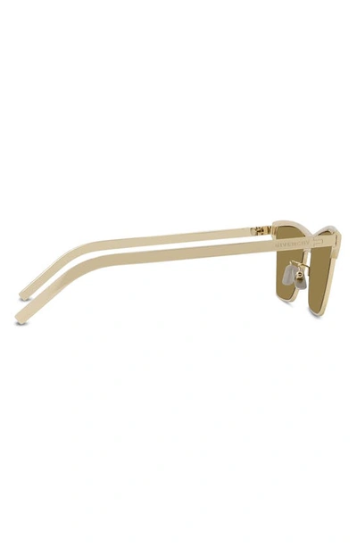 Shop Givenchy 59mm Square Sunglasses In Gold / Brown Mirror