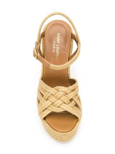 Shop Saint Laurent 'espadrille 95' Wedge Sandals
