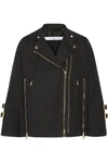 GIVENCHY Zip-Detailed Cape In Washed Cotton-Blend Canvas