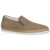 Tod's Slip-on Shoes In Suede In Beige