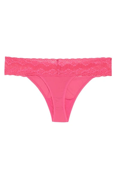 Shop Natori Bliss Perfection Thong In Berry Fizz