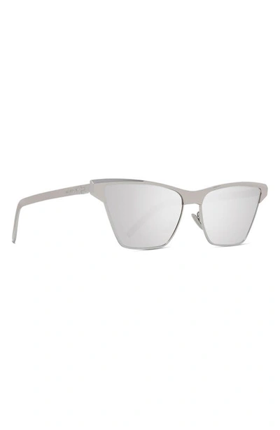 Shop Givenchy 59mm Square Sunglasses In Shiny Palladium / Smoke Mirror