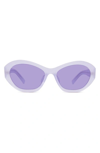 Shop Givenchy 57mm Cat Eye Sunglasses In White/ Other / Violet