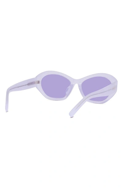 Shop Givenchy 57mm Cat Eye Sunglasses In White/ Other / Violet