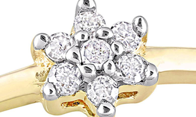 Shop Delmar Diamond Accent Promise Ring In Yellow