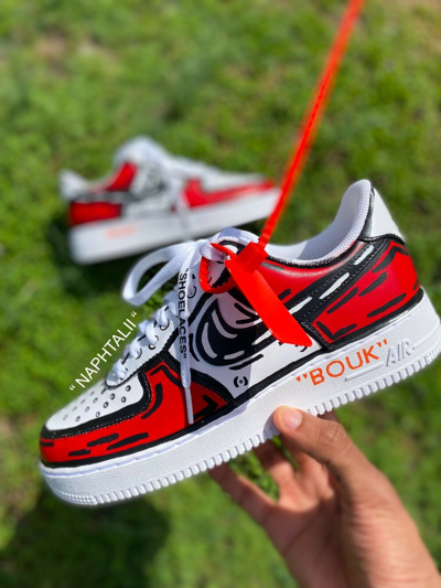 Pre owned Nike Custom off white Cartoon Air Force 1 made To Order all Sizes ModeSens