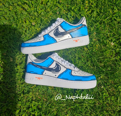 Pre-owned Nike Custom “off-white Cartoon” Air Force 1 (made To Order/all  Sizes) | ModeSens