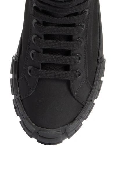 Shop Prada Wheel High Top Sneaker In Black