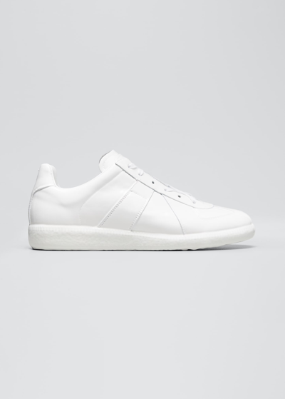 Shop Maison Margiela Replica Patent Leather Low-top Sneakers In T1003 White