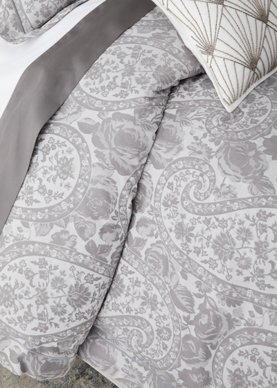 Shop Ralph Lauren Aubree Paisley King Comforter In Graphite Grey