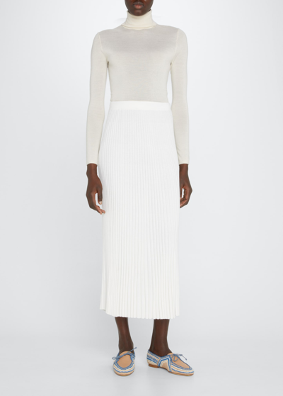 Shop Gabriela Hearst Tereja Rib Maxi Skirt In Ivory