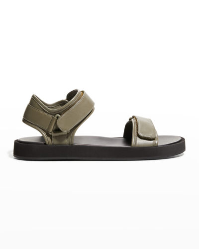 Shop The Row Hook-and-loop Sandals In Mangrove