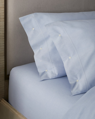 Shop Ralph Lauren Organic Oxford Solid Standard Pillowcase, Pair In Blue