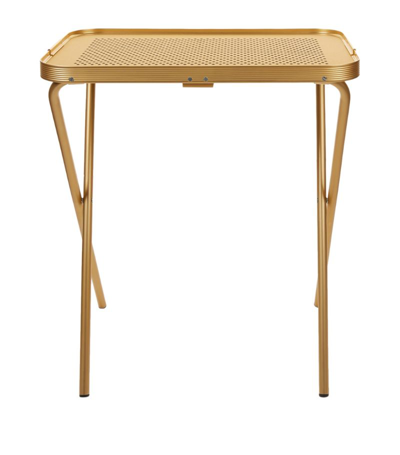 Shop Kaymet Folding Tray Table In Gold