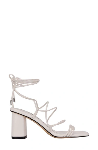 Calvin Klein Calista Ankle Tie Sandal In White | ModeSens