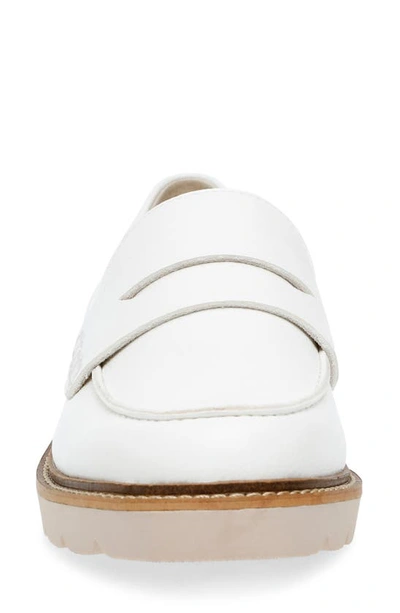 Anne Klein Women's Emmylou Lug Sole Loafers In White