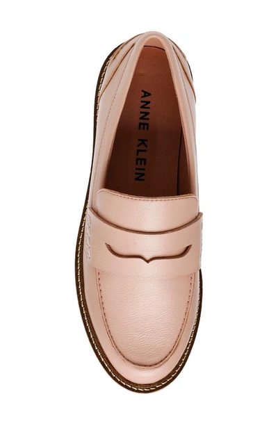 Anne Klein Emmy Womens Padded Insole Manmade Loafers In Blush