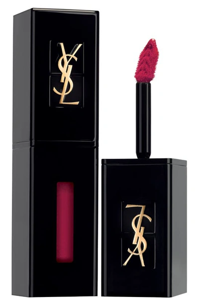 Shop Saint Laurent Vinyl Cream Lip Stain In 401 Rouge Vinyle