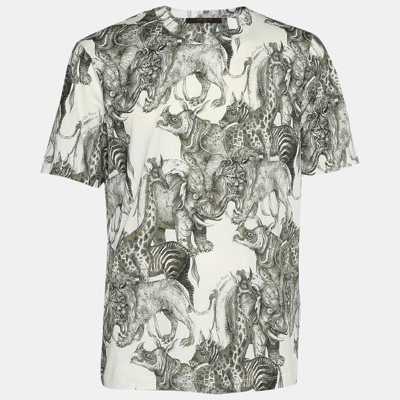Louis Vuitton x Chapman Brothers Olive Green Animals Print Cotton