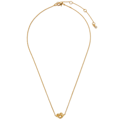 Shop Kate Spade Love Me Knot Gold-plated Necklace