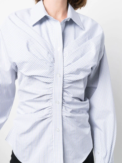 Shop Alexander Wang Ruched Button-up Shirt In White