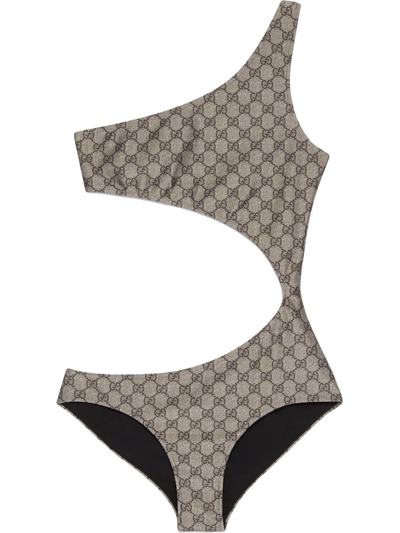 Gucci Gg Stretch Jersey Swimsuit In Beige | ModeSens