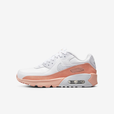 Shop Nike Air Max 90 Ltr Se Big Kids' Shoes In White,light Madder Root,aura
