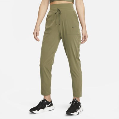 Nike Women's Bliss Luxe 7/8 Training Pants In Medium Olive/clear | ModeSens