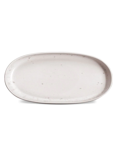 Shop L'objet Terra Iron Oval Medium Platter In Stone