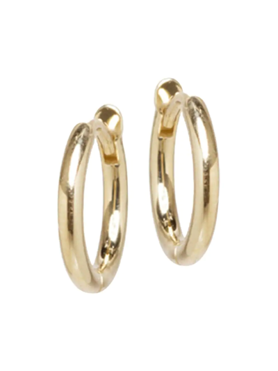 Shop Zoë Chicco Women's 14k Yellow Gold Extra-small Hinged Huggie Hoop Earrings