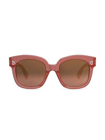 Shop Celine Women's 54mm Square Cat Eye Sunglasses In Gradient Bordeaux