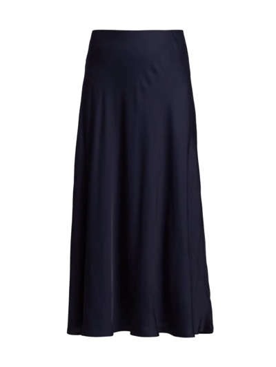 Shop L Agence Women's Clarisa Bias-cut A-line Maxi Skirt In Midnight