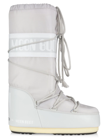 Shop Moon Boot Men's Icon Nylon Snow Boots In Glacier Grey