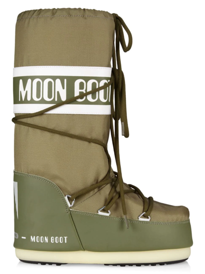Shop Moon Boot Men's Unisex Icon Nylon Snow Boots In Khaki
