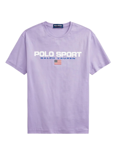 Shop Polo Ralph Lauren Men's Polo Sport Cotton Jersey Tee In Sky Lavender