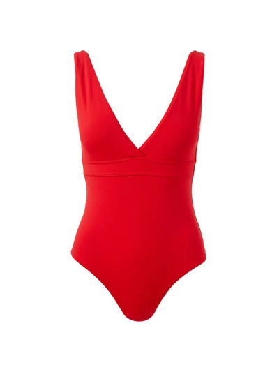 Shop Melissa Odabash Women's Pompeii One-piece Swimsuit In Red