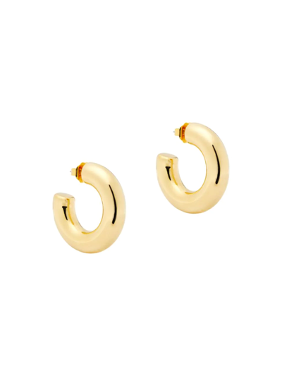 Shop Brinker & Eliza Women's Chubby 24k Gold-plated Hoop Earrings