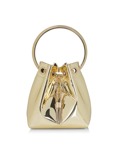 Shop Jimmy Choo Women's Bon Bon Metallic Mini Bag In Gold