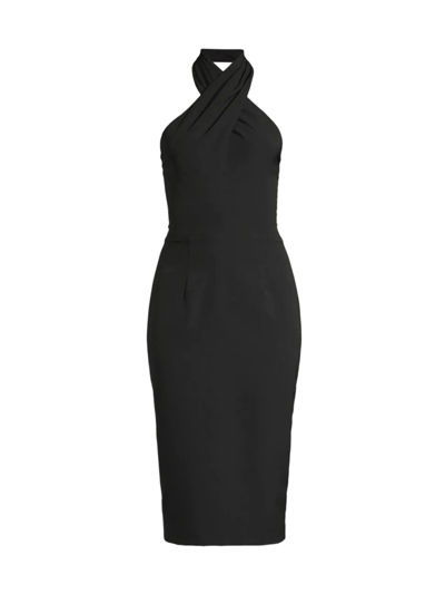 Shop Black Halo Women's Samara Halter Sheath Dress In Black