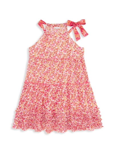 Shop Poupette St Barth Little Girl's & Girl's Carine Mini Dress In Pink Mistral