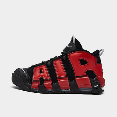Shop Nike Men's Air More Uptempo '96 Basketball Shoes In Black/midnight Navy/white/university Red