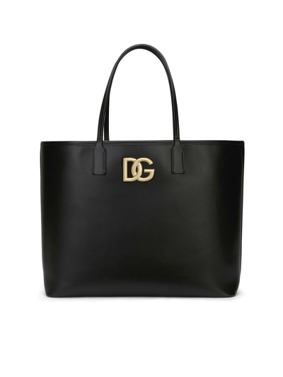 Shop Dolce & Gabbana Medium Shopping Fefè In Black