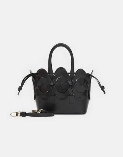 Shop Lafayette 148 Vachetta Leather 8 Knot Tote—mini-black-one