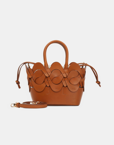 Shop Lafayette 148 Vachetta Leather 8 Knot Tote—mini-copper-one