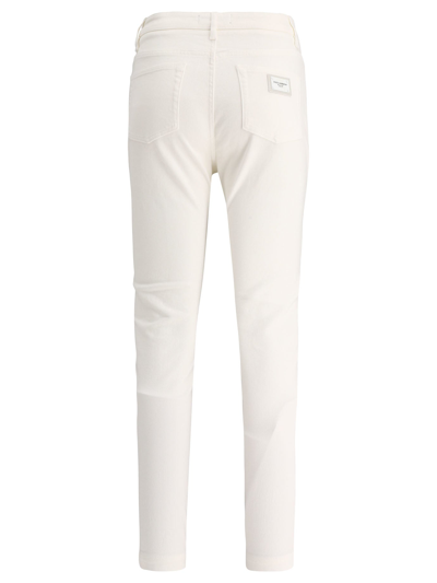 Shop Dolce & Gabbana "audrey" Jeans In White