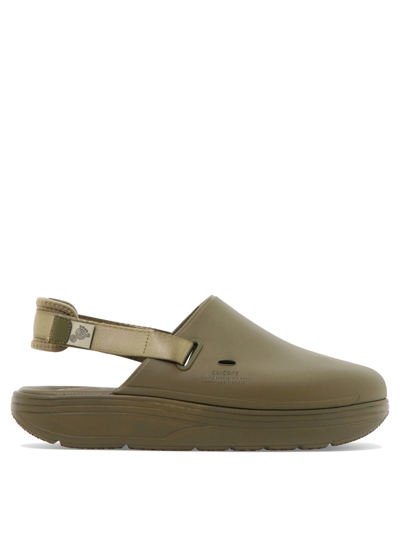 Shop Suicoke "cappo" Mules In Green