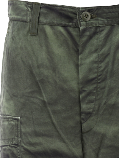 Shop Junya Watanabe "cargo Print" Trousers In Green