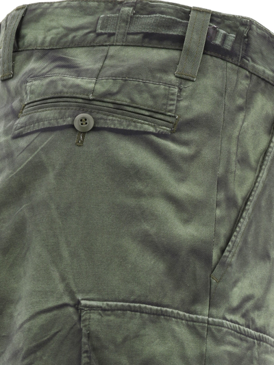 Shop Junya Watanabe "cargo Print" Trousers In Green